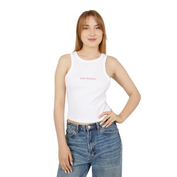 We-are Feminine Women's Micro Rib Racer Tank Top
